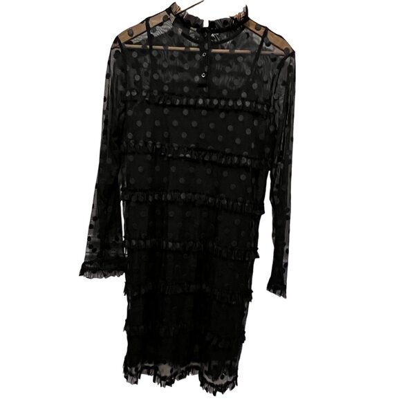 Part Two Polka-dot Lace Mini Dress, Black, 8 - Picture 10 of 10